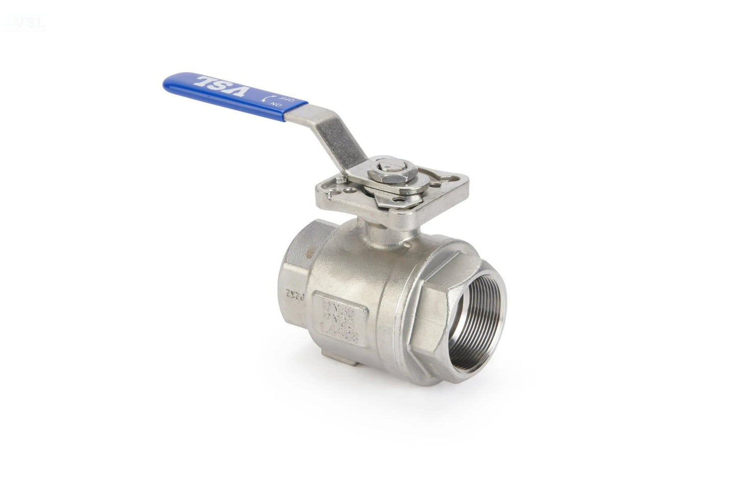 Ball Valve 2 - Piece Stainless Steel Full Bore Direct Mount for Actuation Screwed BSP (CT - 2) - Valve Supply
