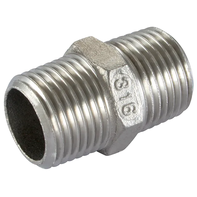 1/2" Stainless Steel 150LB Hex Nipple BSP