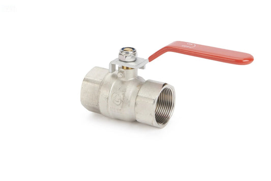 Ball Valve 2 - Piece Brass Full Bore BSP (FxF) WRAS (Red, Blue, Green) & Gas Approved (Yellow) - (CT - 2B) - Valve Supply