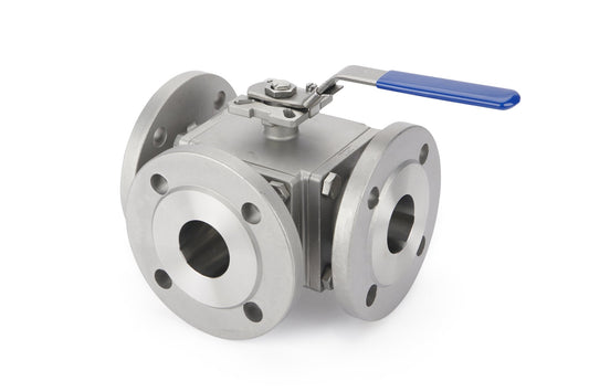 Ball Valve 3 - Way Stainless Steel Standard Bore Flanged (CF - L/T 150/16) - Valve Supply