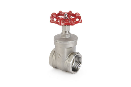 Gate Valve Stainless Steel Metal Seated 200 PSI Screwed BSP (CT - GT) - Valve Supply